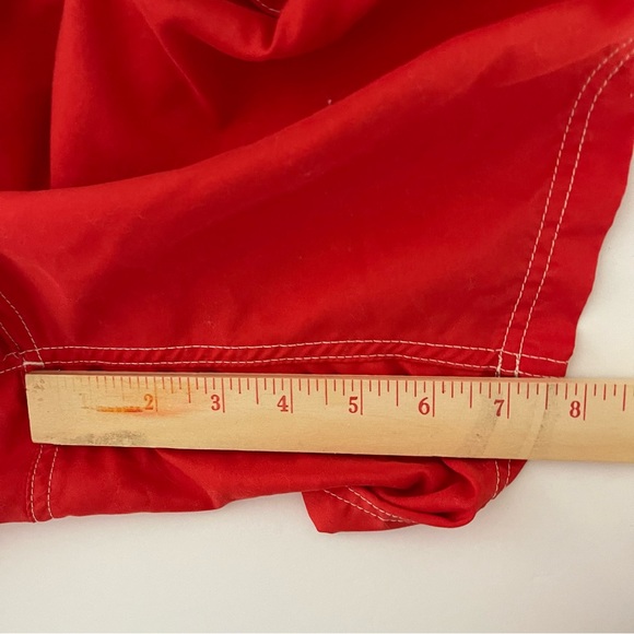 Chaps men LARGE Swim Trunks shorts Pockets mesh lined orange tropical swimwear - Picture 13 of 15